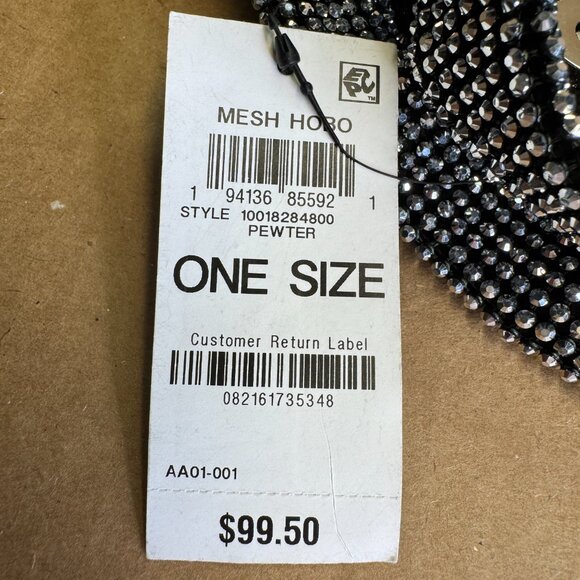 I.N.C International Concepts Mesh Crystal Hobo Bag - Pewter - Picture 6 of 6